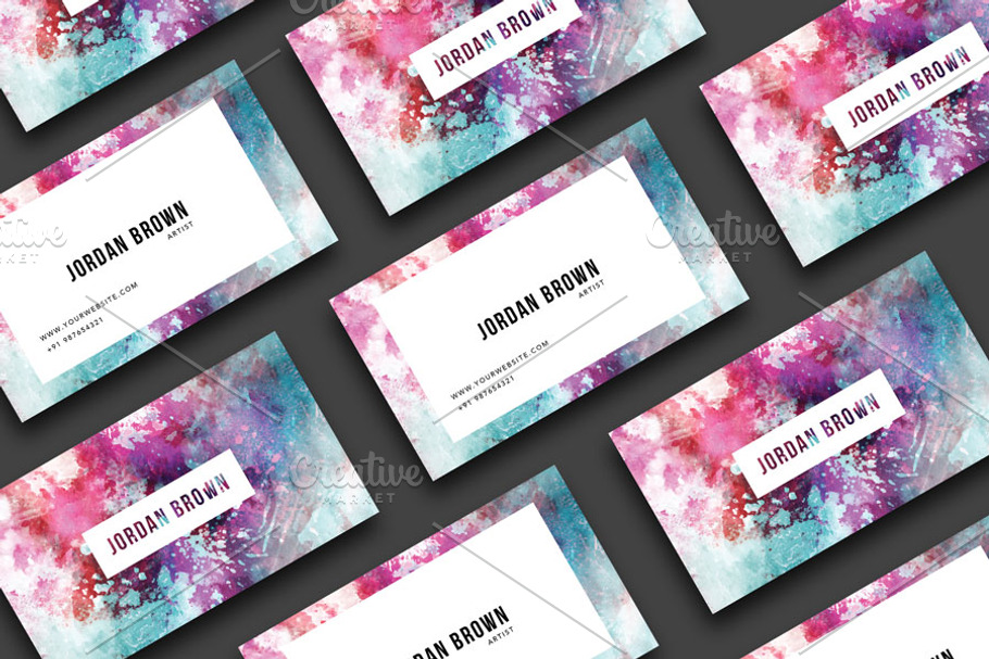 Amelie | Business Card Template in Business Card Templates - product preview 8