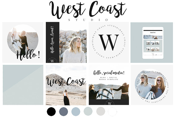 Logo & Brand Suite - West Coast in Logo Templates - product preview 1