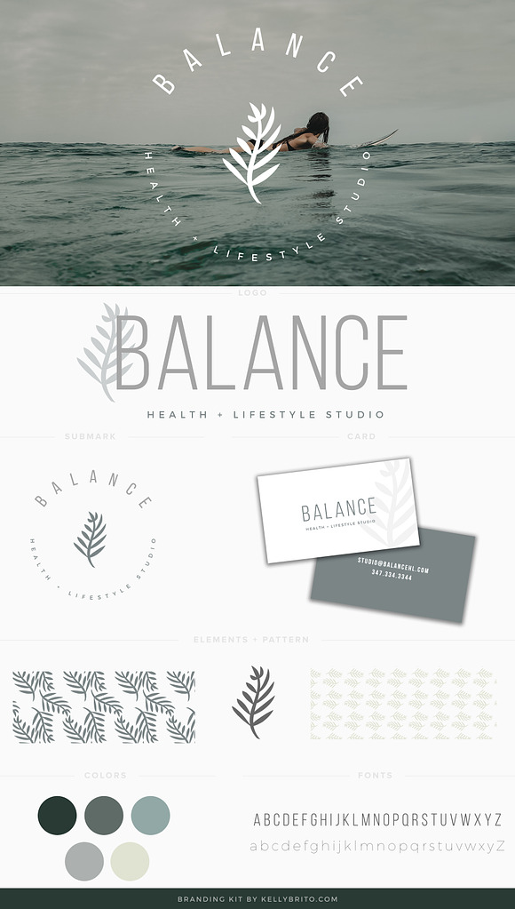 LOGO & BRAND KIT - Balance in Logo Templates - product preview 3