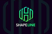 H letter linear logo icon emblem