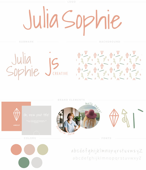 Logo & Brand Kit - Julia Sophie in Logo Templates - product preview 2