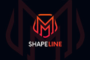 M letter linear logo icon emblem
