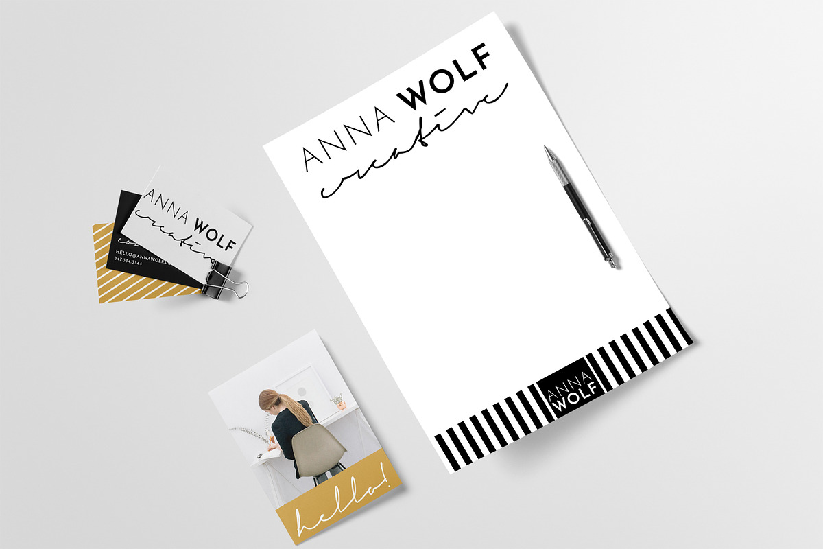 Logo & Brand Kit - Anna Wolf in Logo Templates - product preview 8