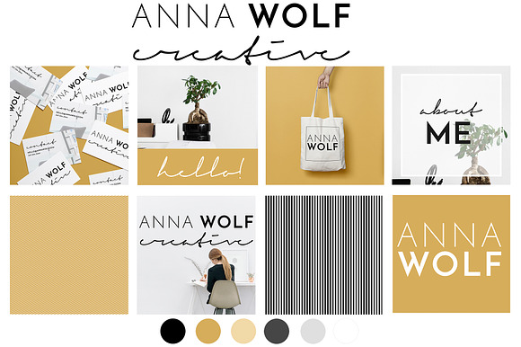 Logo & Brand Kit - Anna Wolf in Logo Templates - product preview 1