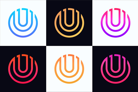 U letter linear logo icon emblem in Logo Templates - product preview 4