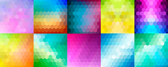 10 Hexagonal Backgrounds in Patterns - product preview 1