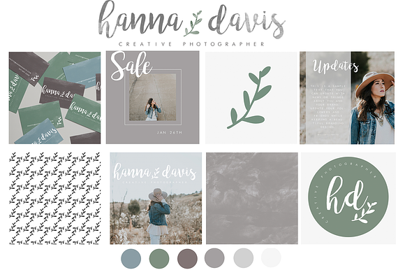 Logo & Brand Kit - Hanna Davis in Templates - product preview 1