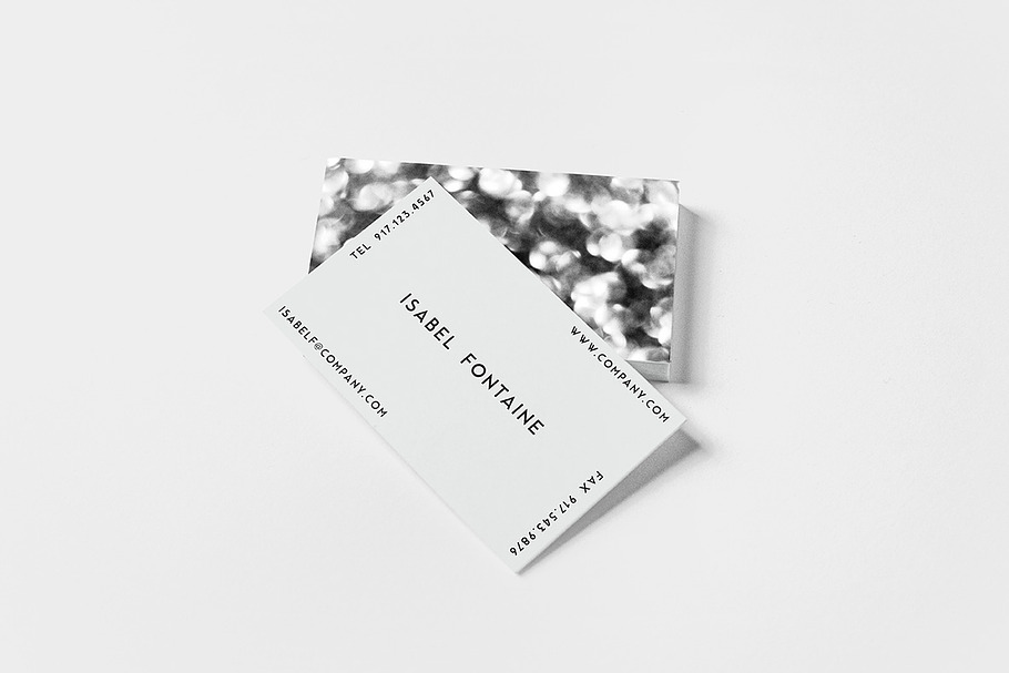 Bokeh Noir Business Card in Business Card Templates - product preview 8