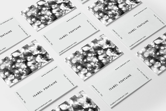 Bokeh Noir Business Card in Business Card Templates - product preview 1