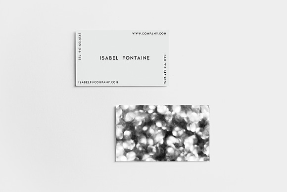 Bokeh Noir Business Card in Business Card Templates - product preview 2