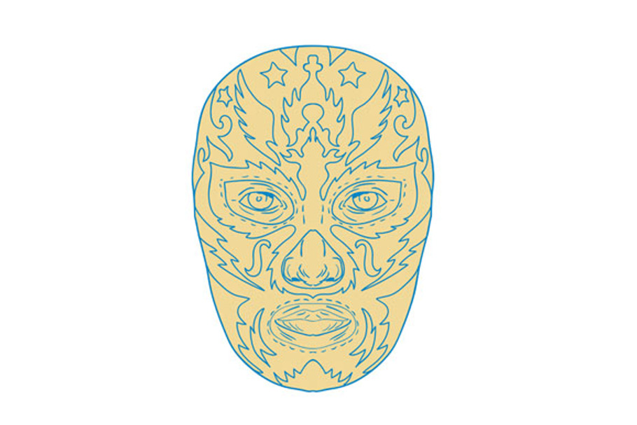 Luchador Lucha Libre Mask in Illustrations - product preview 8