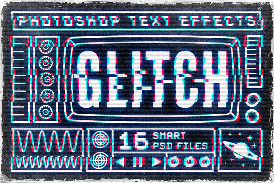 Glitch text effects for Photoshop in Photoshop Layer Styles - product preview 8