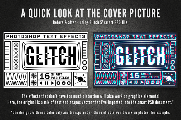 Glitch text effects for Photoshop in Photoshop Layer Styles - product preview 1