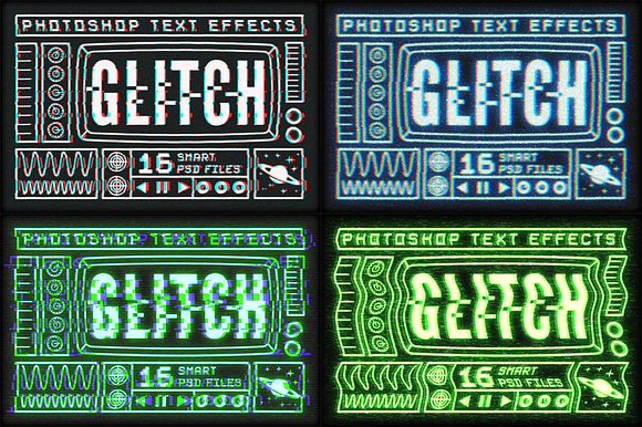 Glitch text effects for Photoshop in Photoshop Layer Styles - product preview 5