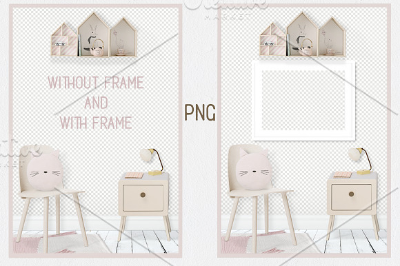Kids Room Wall/Frame Mock Up 15 in Print Mockups - product preview 3