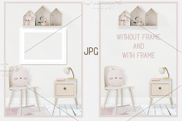 Kids Room Wall/Frame Mock Up 15 in Print Mockups - product preview 4