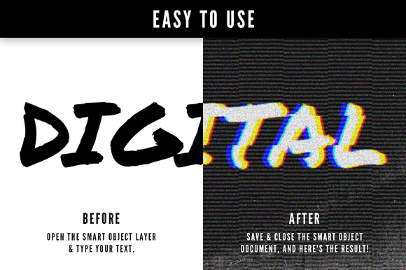 Glitch text effects for Photoshop in Photoshop Layer Styles - product preview 7