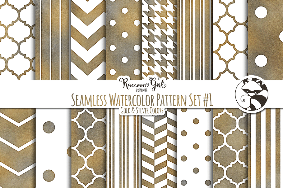 Seamless Watercolor Patterns #1 GS