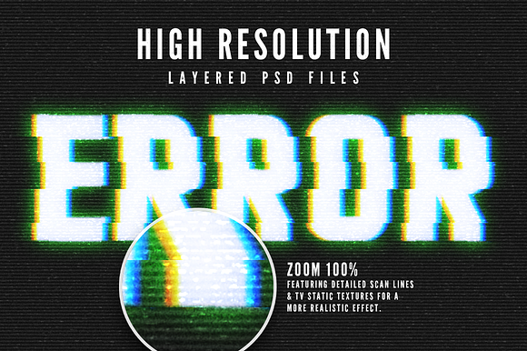 Glitch text effects for Photoshop in Photoshop Layer Styles - product preview 9