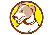 Jack Russell Terrier Head Circle Car