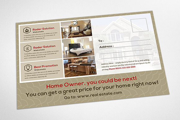 Real Estate Postcard in Postcard Templates - product preview 2