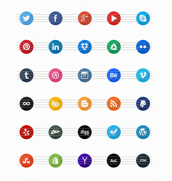 Color Social Icons in Graphics - product preview 1