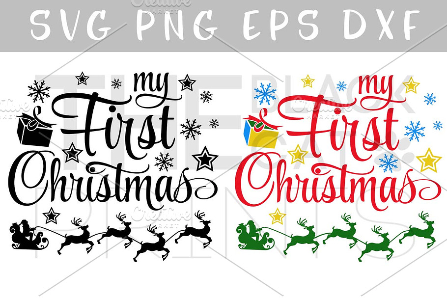 My first Christmas SVG DXF PNG EPS