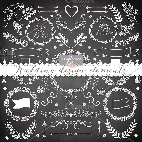 Vector wedding cliparts in Illustrations - product preview 1