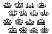 Royal or imperial crowns set
