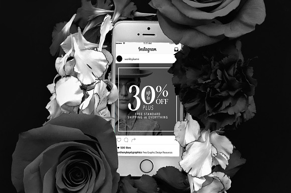 Black-and-White Social Media Pack in Instagram Templates - product preview 1