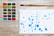 10 JPG Abstract blue ink splash