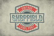 Sheffield Vintage Label Typeface