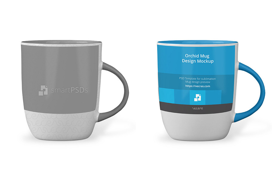 Orchid Mug Design Mockup in Product Mockups - product preview 8