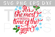 The most wonderful time SVG DXF EPS