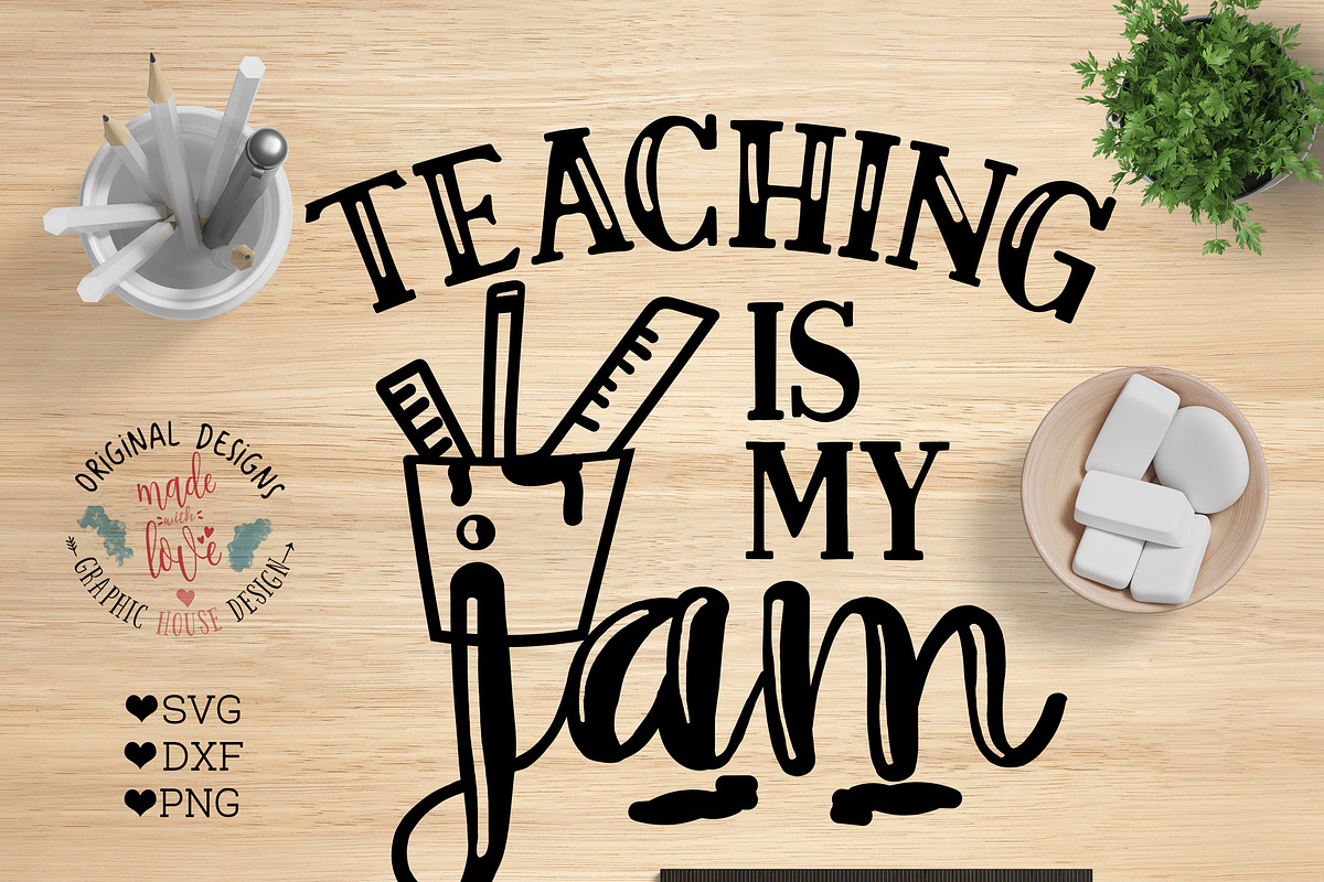 Teaching is my Jam Cut File in Illustrations - product preview 8
