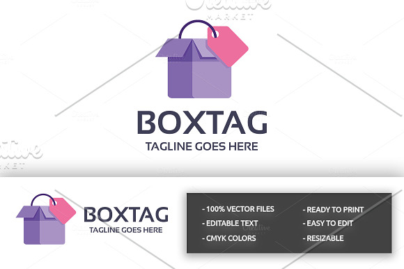 Box Tag Logo in Logo Templates - product preview 3