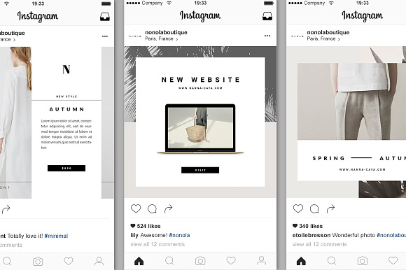 Fashion Social Media Pack • Nanna in Instagram Templates - product preview 2