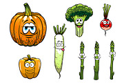 Cartoon vegetables characters