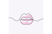 Beautiful Woman lips logo