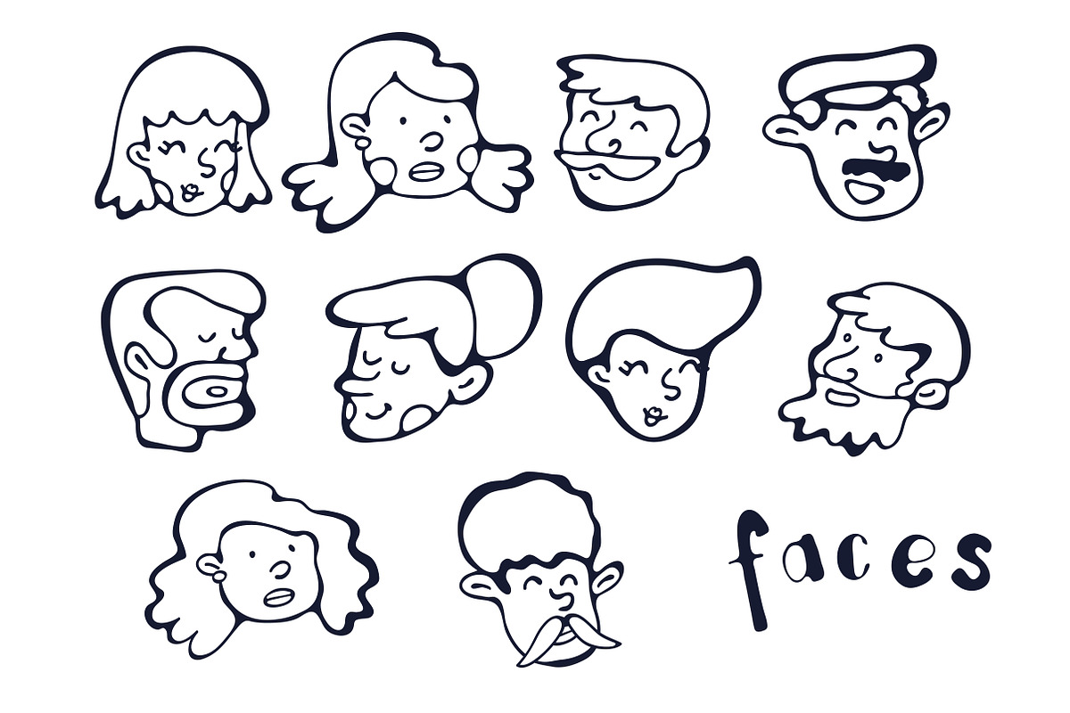 Faces in Illustrations - product preview 8