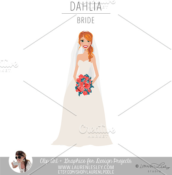 Bride Portrait Creator | Wedding Art in Illustrations - product preview 3