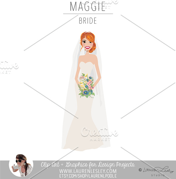 Bride Portrait Creator | Wedding Art in Illustrations - product preview 11