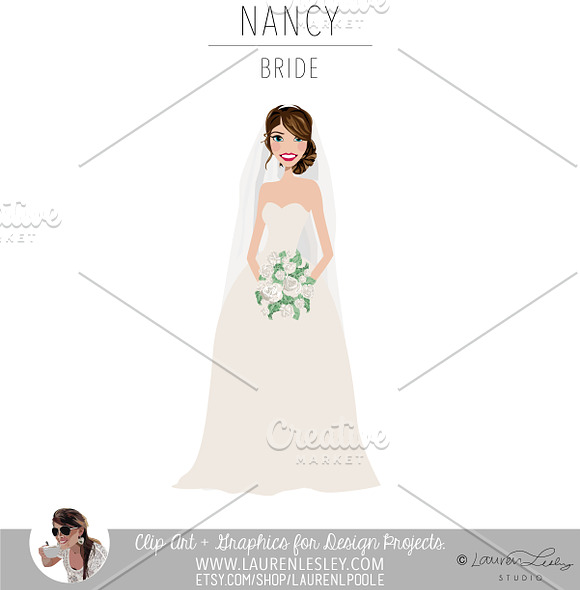 Bride Portrait Creator | Wedding Art in Illustrations - product preview 15