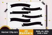 Simple Banners Clipart