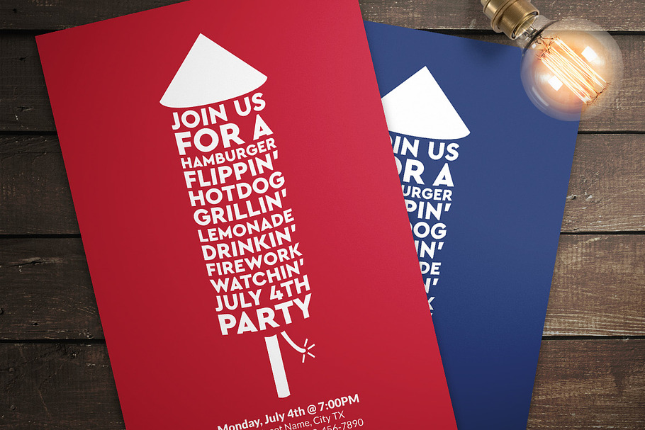 July 4th Invitations in Card Templates - product preview 8