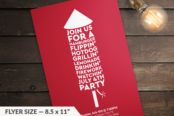 July 4th Invitations in Card Templates - product preview 3