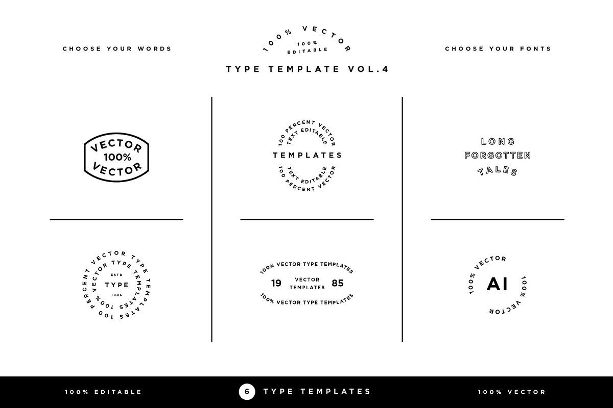 Type Template Vol. 4 in Logo Templates - product preview 8
