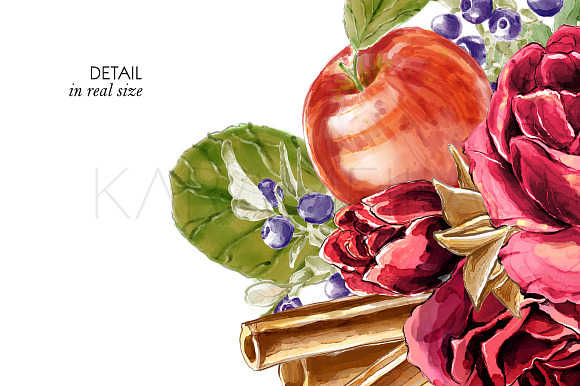 Cinnamon & Apples Clipart in Illustrations - product preview 5