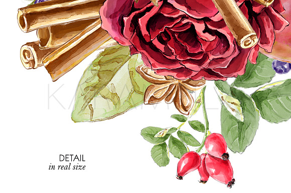 Cinnamon & Apples Clipart in Illustrations - product preview 6