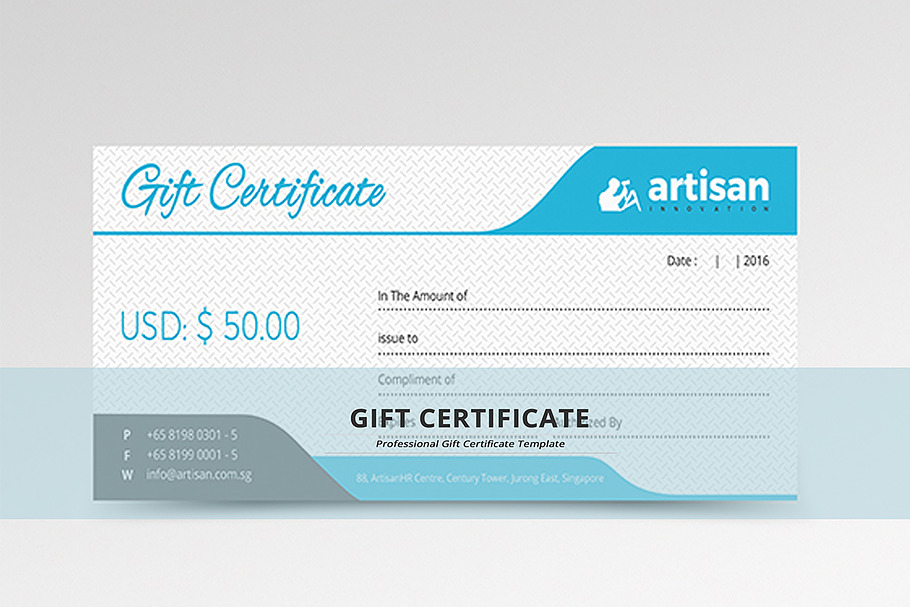 Gift Certificate in Stationery Templates - product preview 8